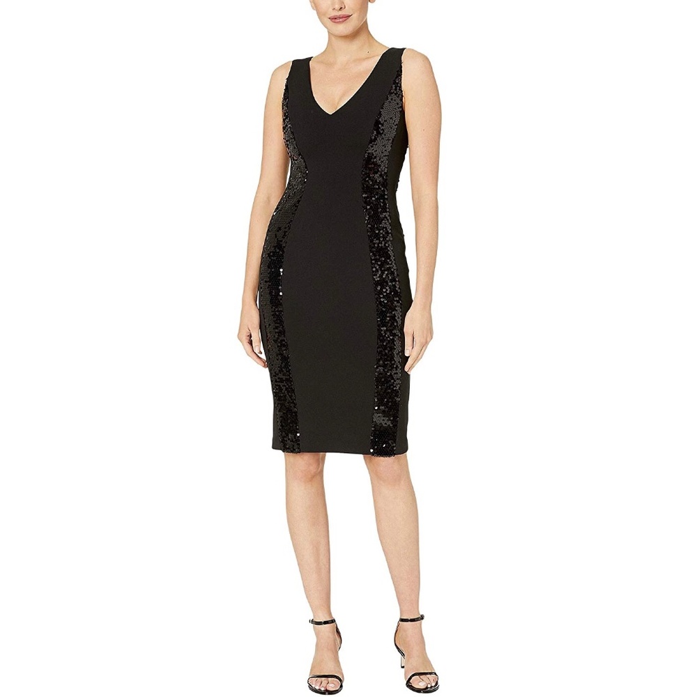 NEW Vince Camuto Sequin Side Panel Dress Size 12
